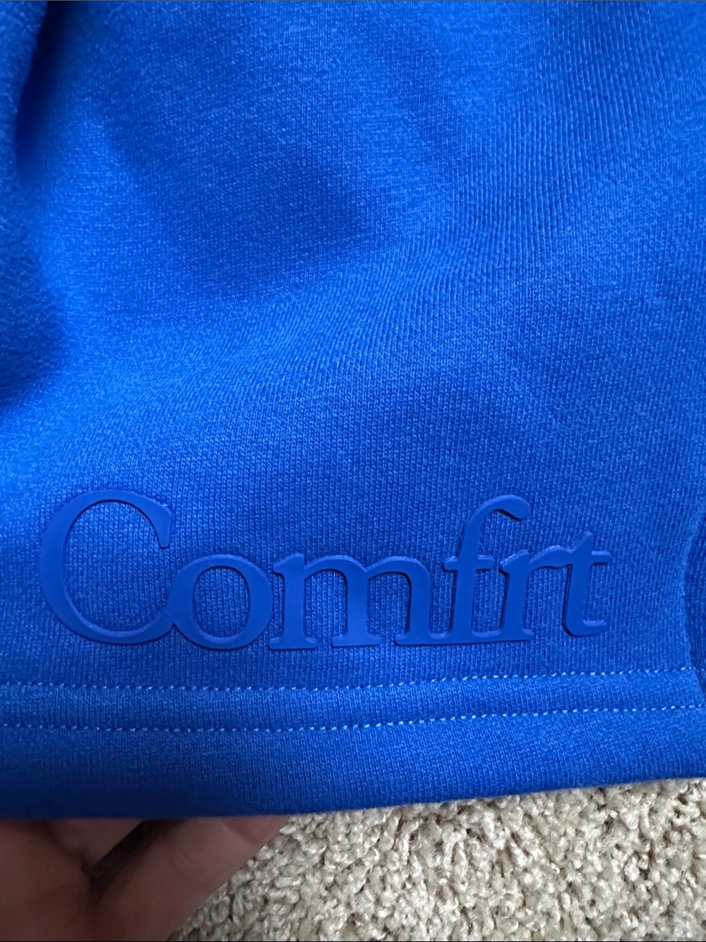 Comfort Colors Women's Royal Blue Athletic Fleece Shorts - Picture 3 of 4